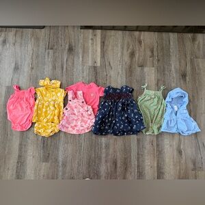 Gently used Baby Girl 9M Clothing Lot- Carhartt, Carter’s, Gerber